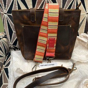 New Portland Leather Goods Canyon Mini CB w/zipper and Coral Baja Strap